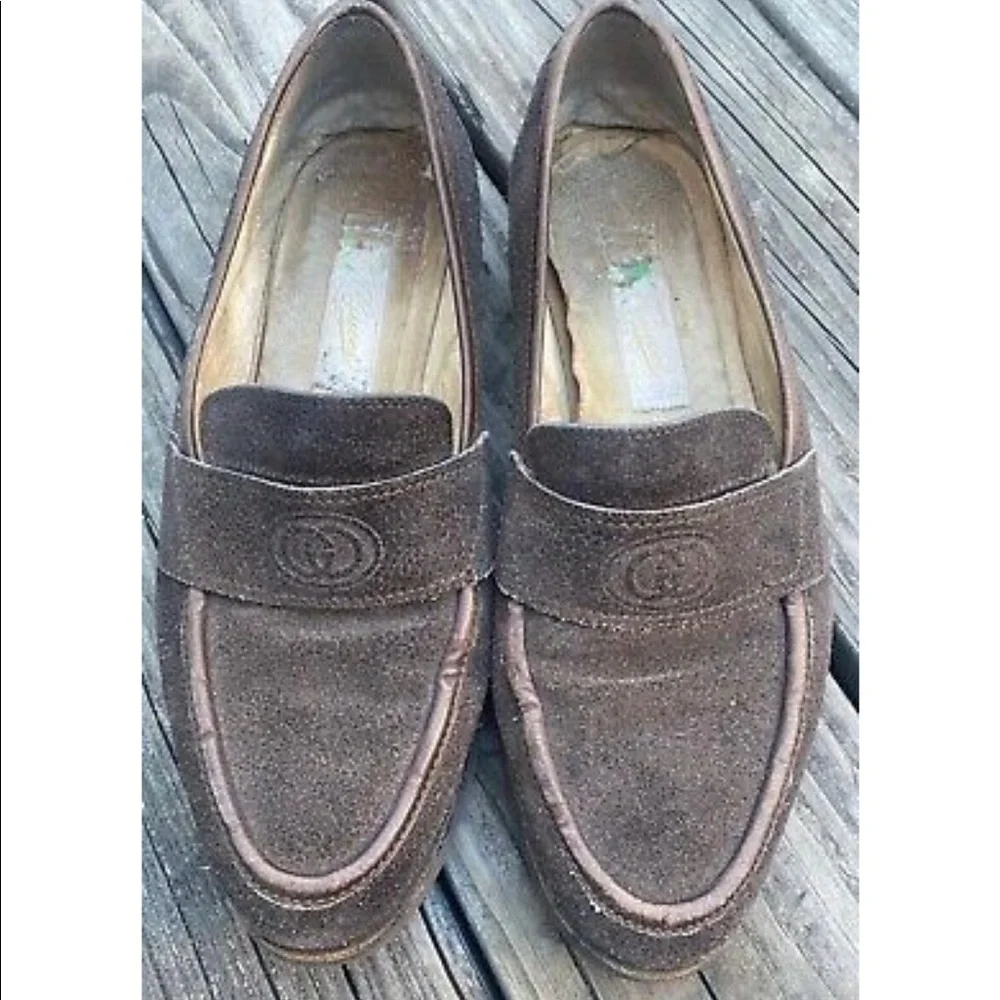 MEN'S Vintage GUCCI Brown SUEDE LOAFERS